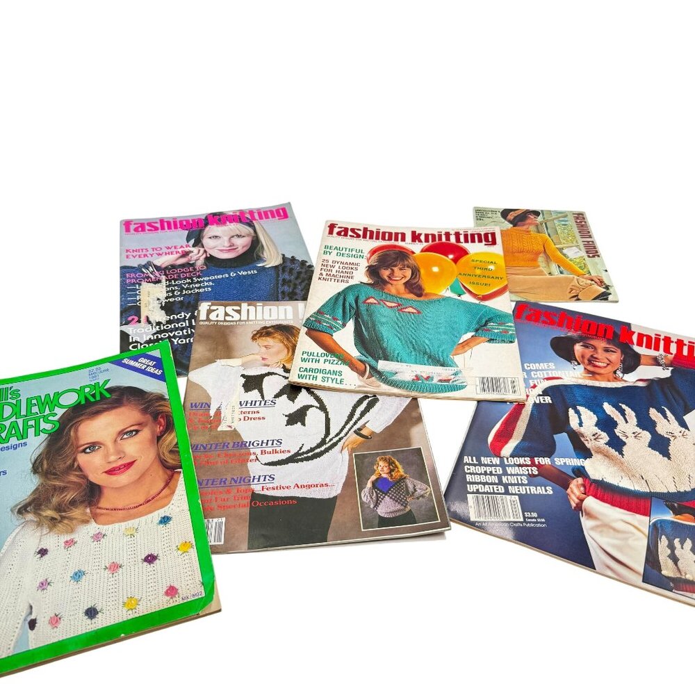 Vtg Craft Sewing Magazine Lot of 6 Fashion Knitting McCalls Needlework Crafts